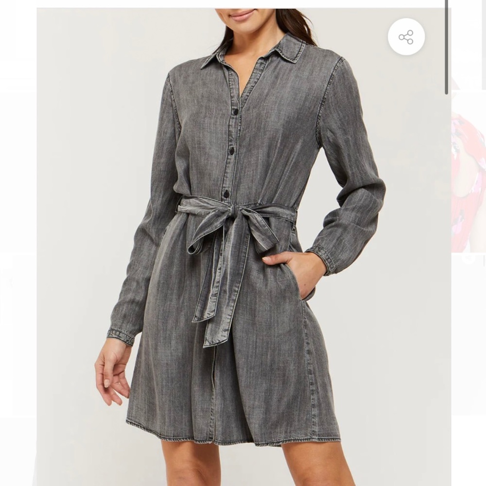 NWT Velvet Heart Shirt Dress, Gray, Large